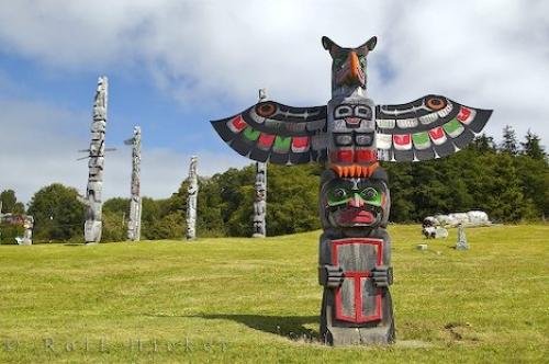 Photo: 
Totem Pole Park Alert Bay BC