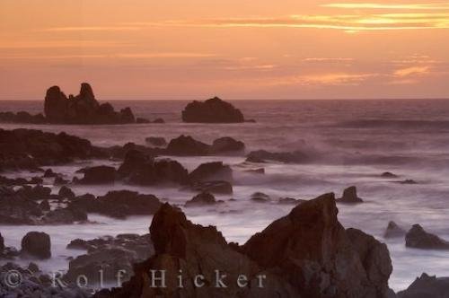 Photo: 
Cape Foulwind Sunset Coastal Scenery Tasman Sea West Coast New Zealand