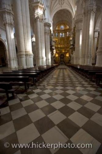 Photo: 
Granada Cathedral Aisle Andalusia Spain