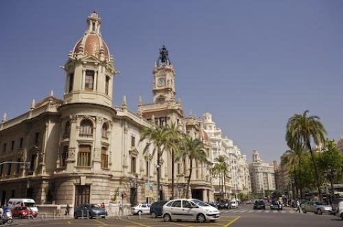 Photo: 
Classic Town Hall Valencia City Spain Europe