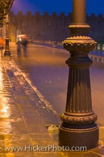 Photo: 
Decorative Lamp Post Rainfall Piazza Del Duomo Pisa Tuscany Italy