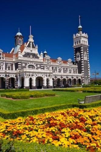 Photo: 
Dunedin City Railway Station Architecture Otago South Island New Zealand