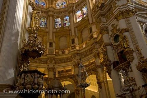 Photo: 
Granada Cathedral Stained Glass Granada City Spain