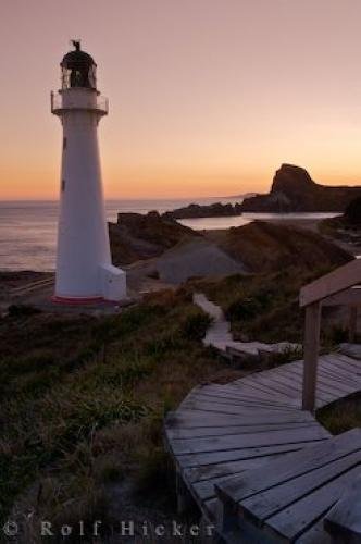 Photo: 
Pacific Ocean Lighthouse Picture Castlepoint Wairarapa New Zealand