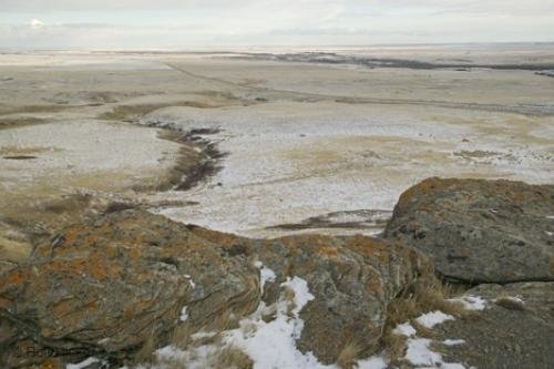 Photo: 
head smashed in buffalo jump Winter View