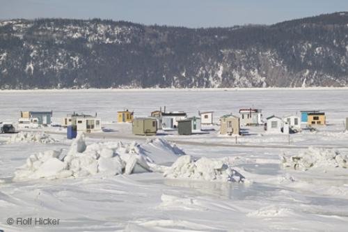 Photo: 
ice fishing village