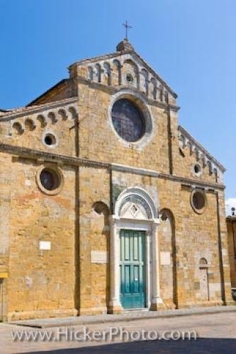 Photo: 
Romanesque Duomo Facade City Of Volterra Italy