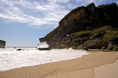 Photo: 
Sand And Waves West Coast Tasman Sea South Island New Zealand
