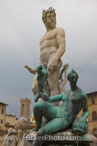 Photo: 
Statue Of Neptune Florence City Tuscany Italy