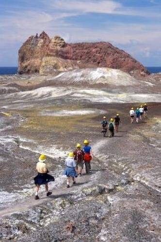 Photo: 
Tourists White Island Volcano New Zealand