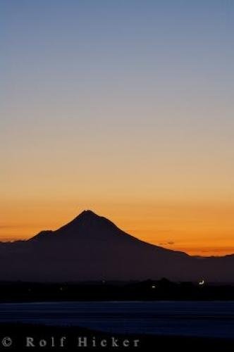 Photo: 
Volcano Sunset Mt Taranaki North Island New Zealand