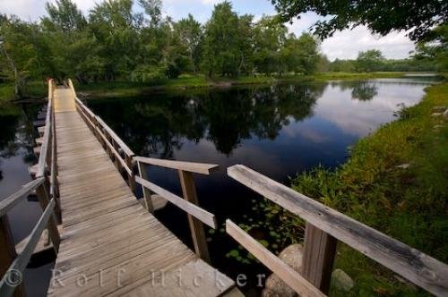 Photo: 
Wooden Footbridge Mersey River Nova Scotia