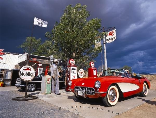 Photo: 
Old Gas Station Old Car Historic Route 66