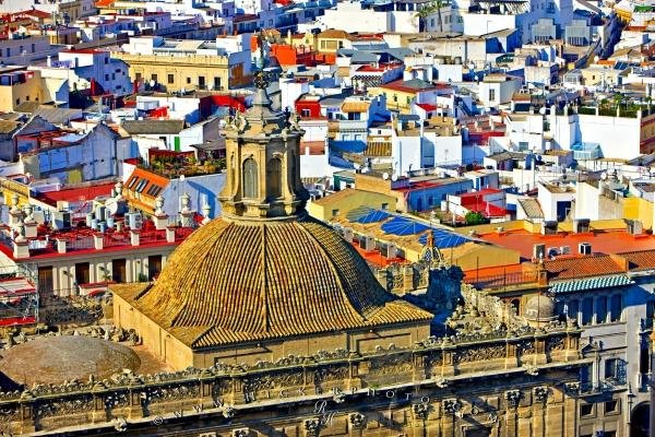Photo: 
Aerial Rooftops Medieval City Seville