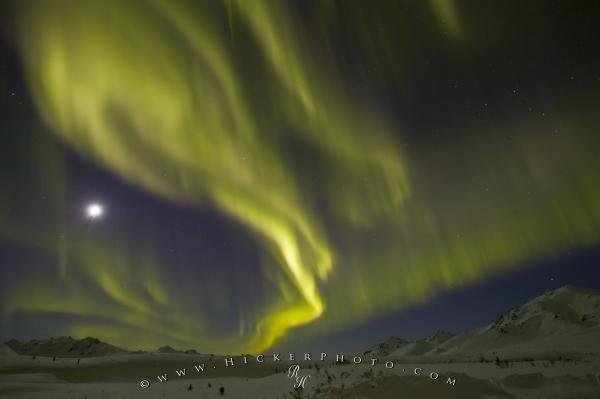 Photo: 
Aurora Borealis Dempster Full Moon