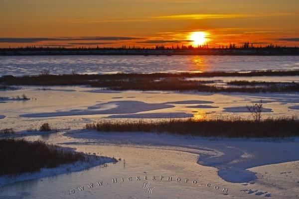 Photo: 
Frozen Lake Winter Sunset Churchill Manitoba