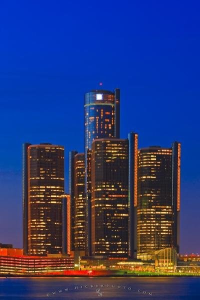 Photo: 
GM High Rise Office Buildings Detroit Twilight