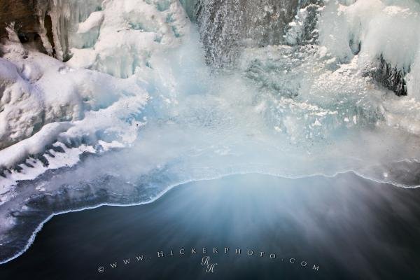 Photo: 
Beautiful Ice Formations Partially Frozen Waterfall Picture