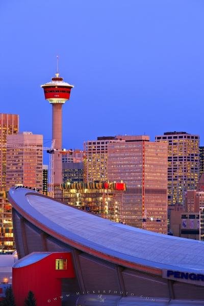 Photo: 
Saddledome Calgary City Tower Skyline Picture