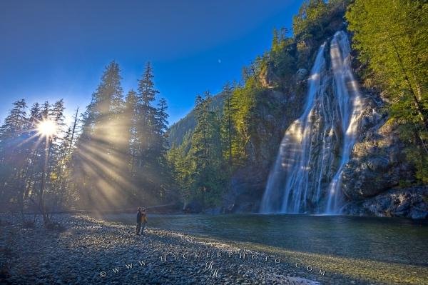 Photo: 
Tourists Virgin Falls Scenic Waterfall Picture