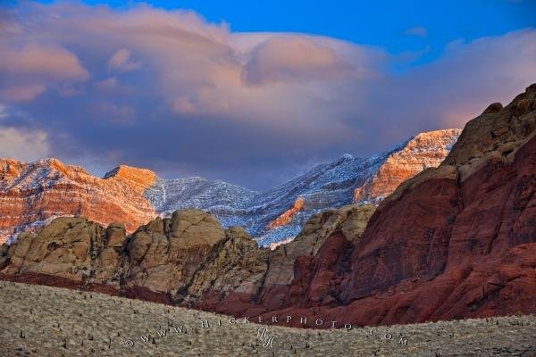 Photo: 
Fresh Snow Spring Mountains Red Rock Canyon