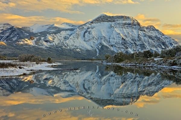 Photo: 
Winter Landscape Mountain Reflections Waterton