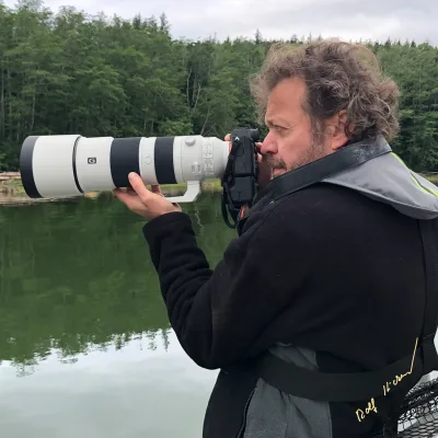 photographing wildlife from a boat