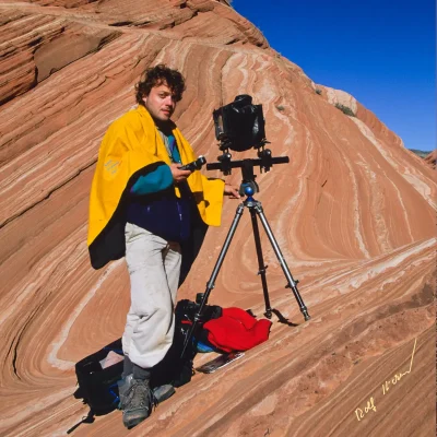 Rolf Hicker photographing in National Parks